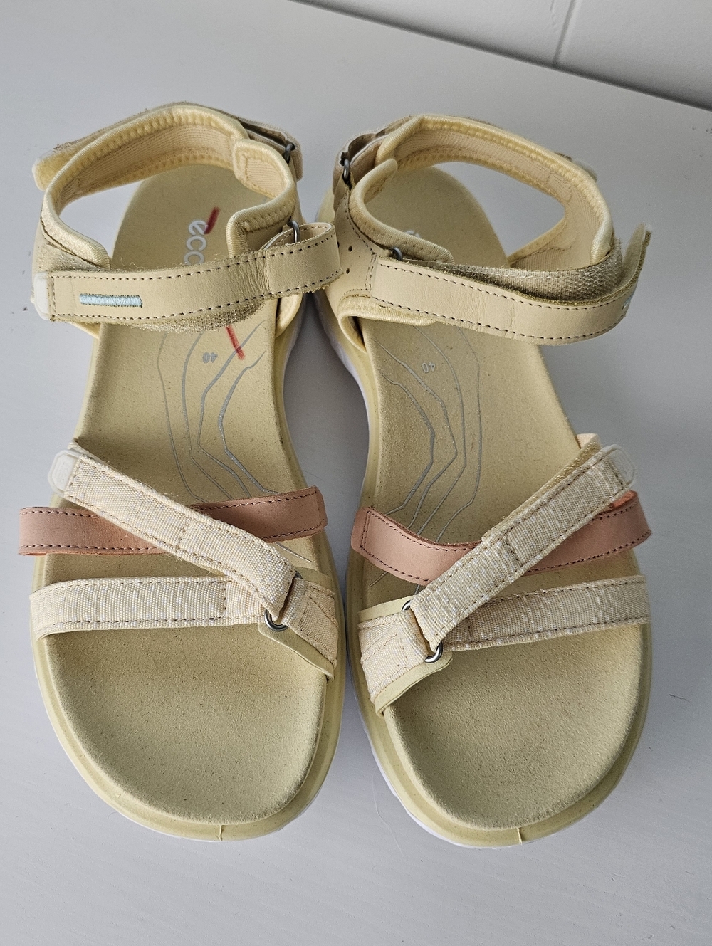 ECCO Sport Offroad Roam Sport Sandal Yellow Size 9 - Picture 2 of 9
